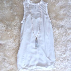 White summer dress with slip